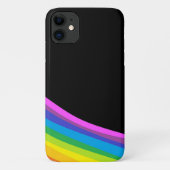 Rainboogceldraagtas met zwarte achtergrond Case-Mate iPhone case (Achterkant)
