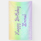 Rainboogcirkels voor pasta's in cirkelbanner spandoek (Verticaal)