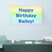 Rainboogcirkels voor pasta's in cirkelbanner spandoek (Beurs)