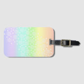 Rainboogcirkels voor pasta's in cirkels bagagelabel (Voorkant (horizontaal))