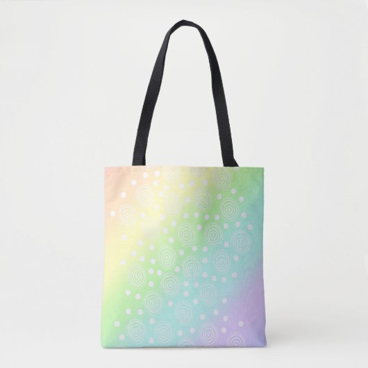 Rainboogcirkels voor pasta's in cirkels Canvas tas (Voorkant)