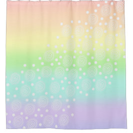 Rainboogcirkels voor pasta's in cirkels douchegordijn
