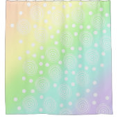 Rainboogcirkels voor pasta's in cirkels douchegordijn (Voorkant)