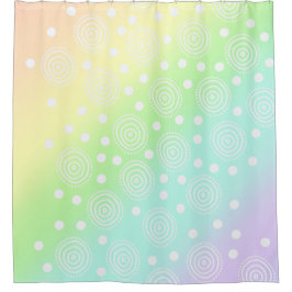 Rainboogcirkels voor pasta's in cirkels douchegordijn