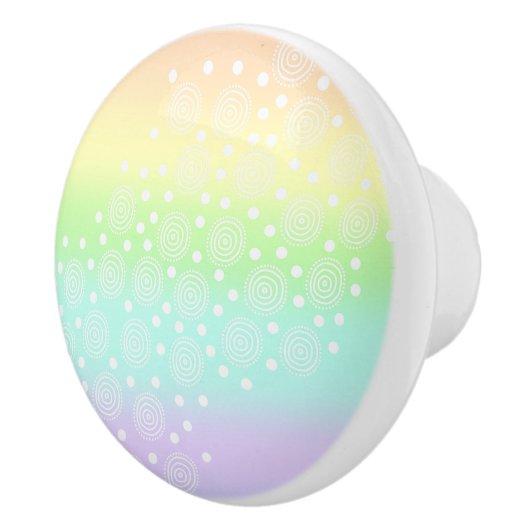 Rainboogcirkels voor pasta's in cirkels keramische knop (Rechts)