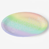 Rainboogcirkels voor pasta's in cirkels papieren bordje (Gekanteld)