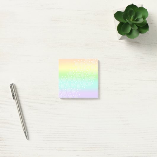 Rainboogcirkels voor pasta's in cirkels post-it® notes (Kantoor)