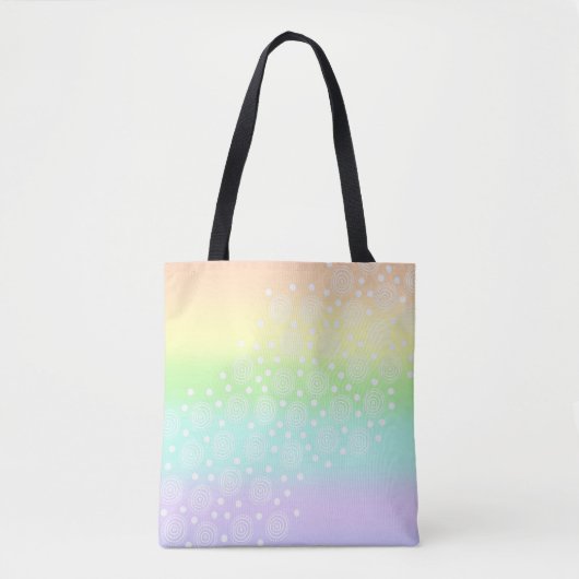 Rainboogcirkels voor pasta's in cirkels tote bag (Voorkant)