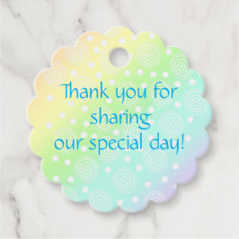 Rainboogcirkels voor pasta's in cirkels voor venti bedankjes labels