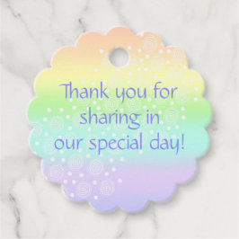 Rainboogcirkels voor pasta's in cirkels voor venti bedankjes labels