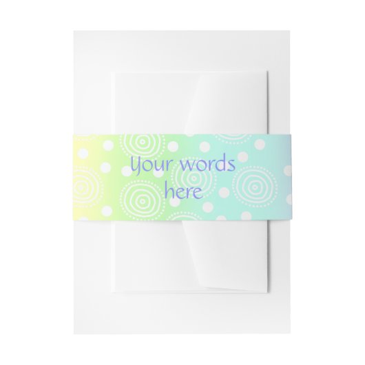 Rainboogcirkels voor pasta's uitnodigingen wikkel (Voorkant Voorbeeld)