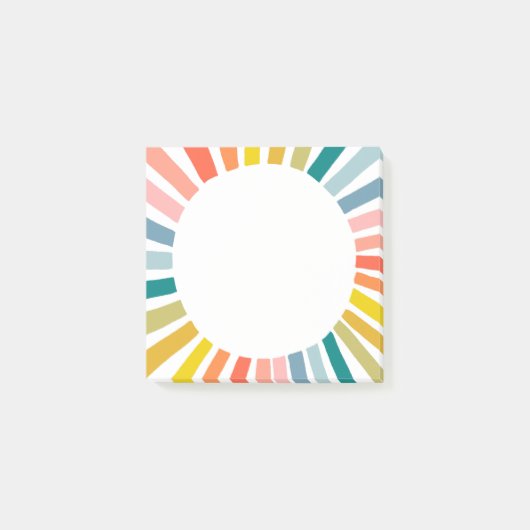 Rainboogcirkelvormig afbeelding kleurrijk vun mode post-it® notes (Voorkant)