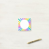 Rainboogcirkelvormig afbeelding kleurrijk vun mode post-it® notes (Op bureau)