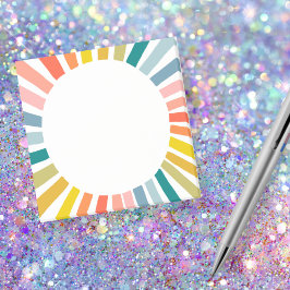 Rainboogcirkelvormig afbeelding kleurrijk vun mode post-it® notes