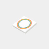 Rainboogcirkelvormig afbeelding kleurrijk vun mode post-it® notes (Schuin)