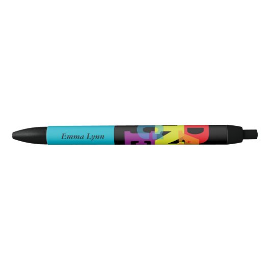 Rainboogdans Verticaal Zwarte Inkt Pen (Voorkant)