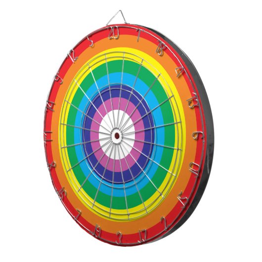 Rainboogdartboard Dartbord (Voorkant Rechts)