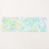 Rainboogdoezelaar verlaat Waterverf Patroon Yogamat (Voorkant (horizontaal))