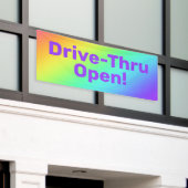 Rainboogdrive-Thru Open Banner (Buitenkant Gebouw)