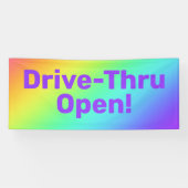 Rainboogdrive-Thru Open Banner (Horizontaal)