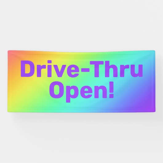 Rainboogdrive-Thru Open Banner (Horizontaal)