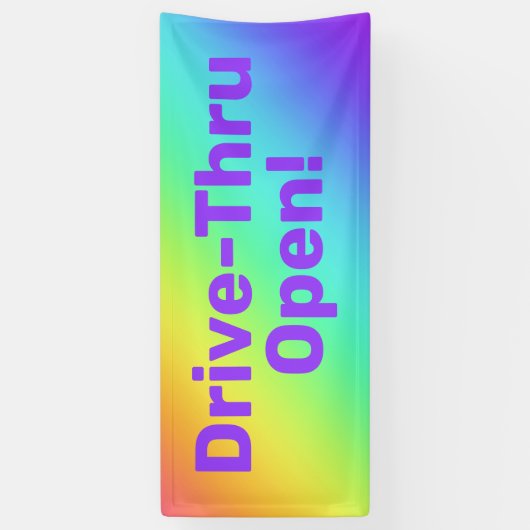 Rainboogdrive-Thru Open Banner (Verticaal)