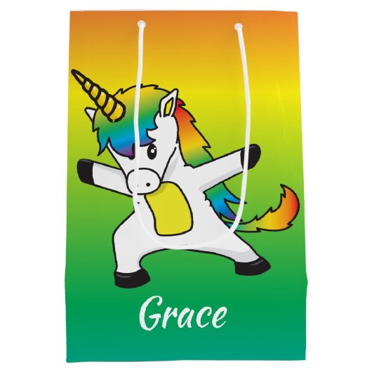 Rainboogeenheden De Dab doen en dansen Medium Cadeauzakje (Achterkant)