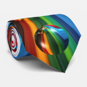 rainboogexplosie met spiegelbal stropdas (Opgerold)