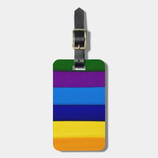 Rainboogfelende strepen bagagelabel (Voorkant verticaal)