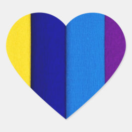 Rainboogfelende strepen hart sticker