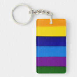 Rainboogfelingen met strips sleutelhanger