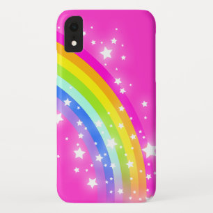 Rainboogfelroze kinder draagtas iPhone XR hoesje