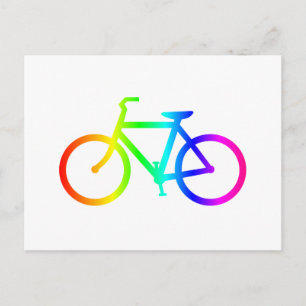 Rainboogfiets 4 briefkaart