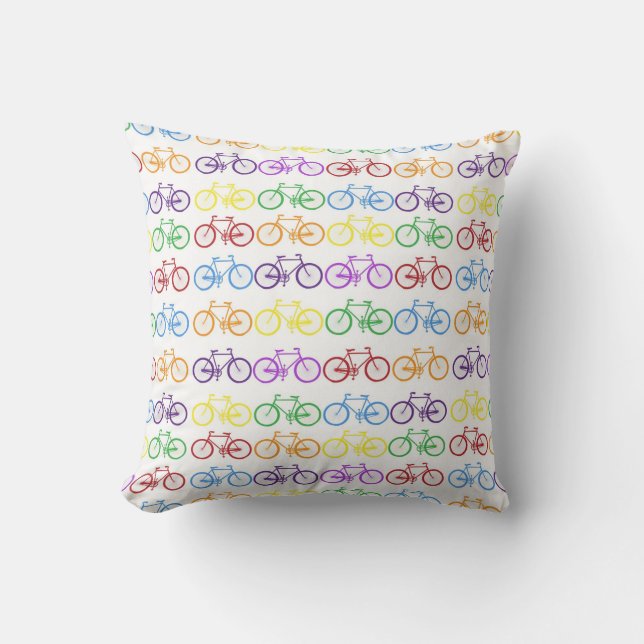 Rainboogfietsenfietser Pillow Kussen (Voorkant)