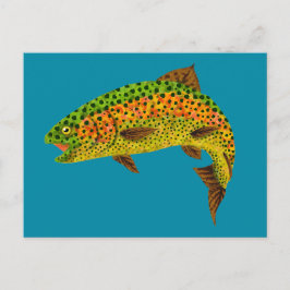 Rainboogforel 1 van Aspen Leaf Briefkaart