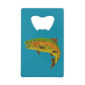 Rainboogforel 1 van Aspen Leaf Creditkaart Flessenopener (Achterkant)