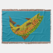 Rainboogforel 1 van Aspen Leaf Deken (Voorkant)