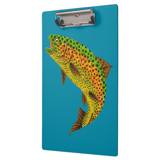 Rainboogforel 1 van Aspen Leaf Klembord (Links)