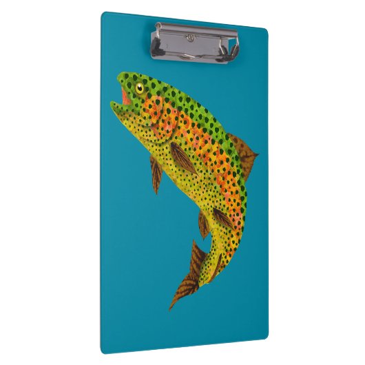 Rainboogforel 1 van Aspen Leaf Klembord (Rechts)