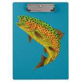 Rainboogforel 1 van Aspen Leaf Klembord (Voorkant)