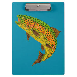 Rainboogforel 1 van Aspen Leaf Klembord