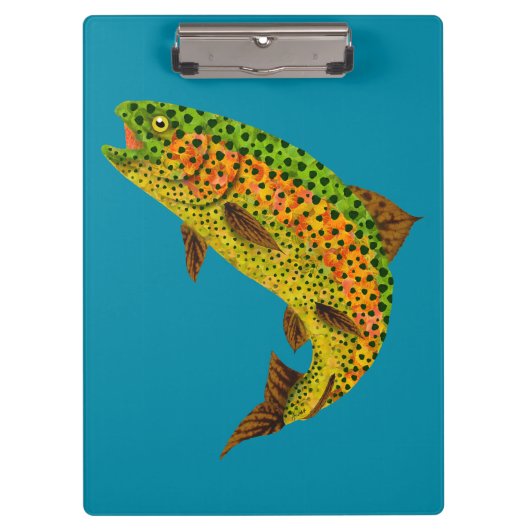 Rainboogforel 1 van Aspen Leaf Klembord (Voorkant)