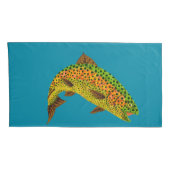 Rainboogforel 1 van Aspen Leaf Kussensloop (Achterkant-Rechts)