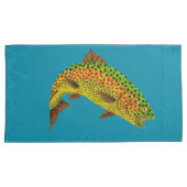 Rainboogforel 1 van Aspen Leaf Kussensloop (Voorkant-Rechts)