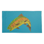 Rainboogforel 1 van Aspen Leaf Kussensloop (Achterkant-Links)