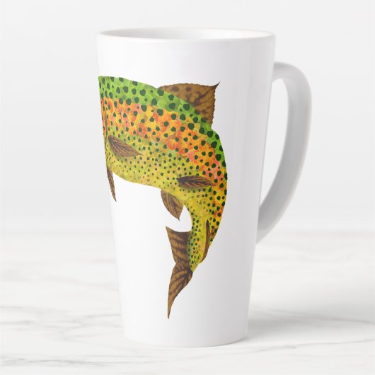 Rainboogforel 1 van Aspen Leaf Latte Mok (Rechterhoek)