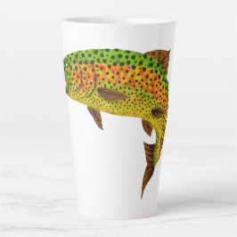 Rainboogforel 1 van Aspen Leaf Latte Mok