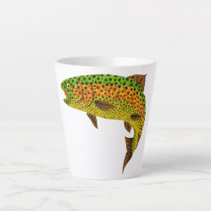 Rainboogforel 1 van Aspen Leaf Latte Mok