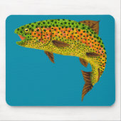 Rainboogforel 1 van Aspen Leaf Muismat (Voorkant)