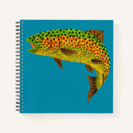 Rainboogforel 1 van Aspen Leaf Notitieboek
